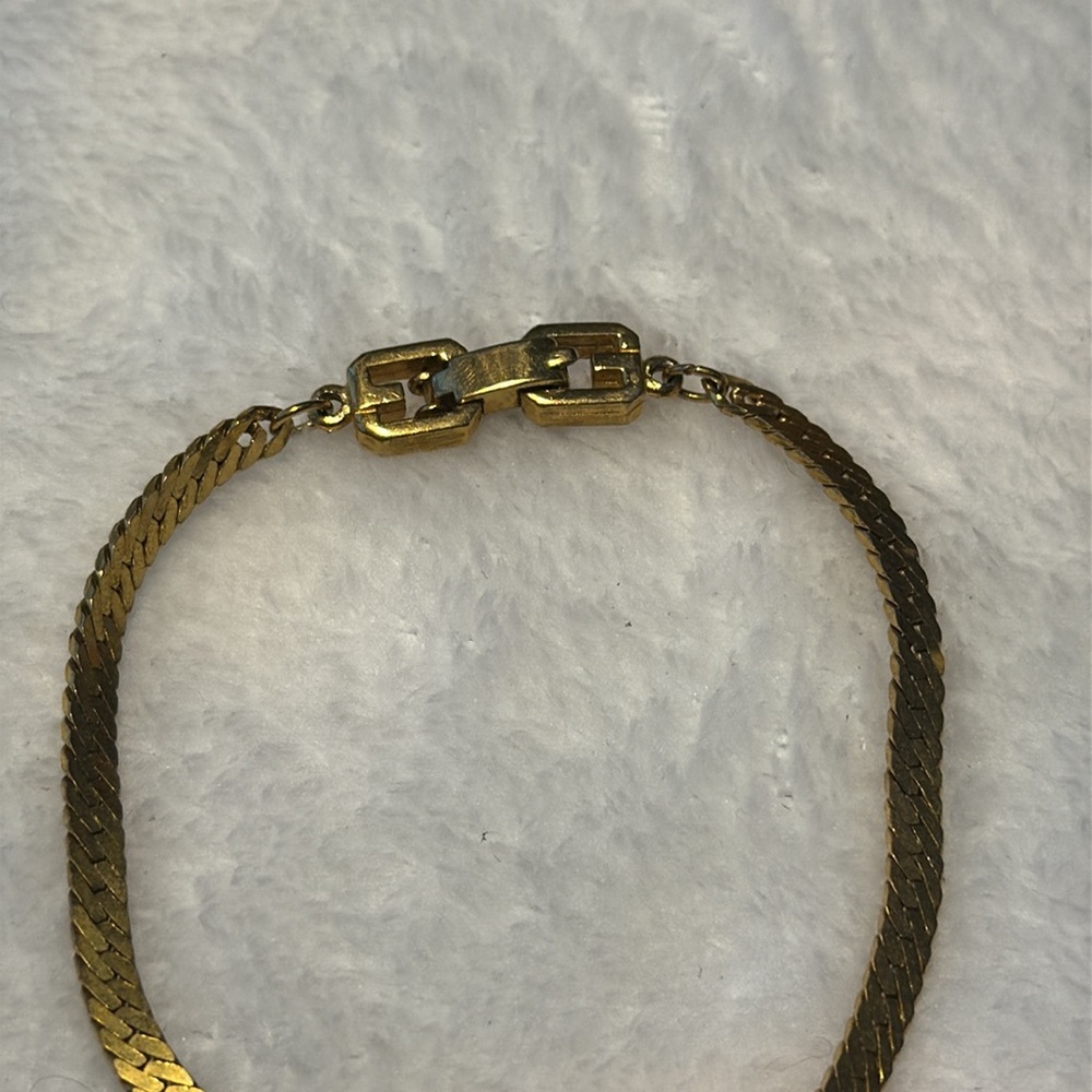 Louis Vuitton lock and key with Givenchy Gold Zipper Design Bracelet - Picture 2 of 7